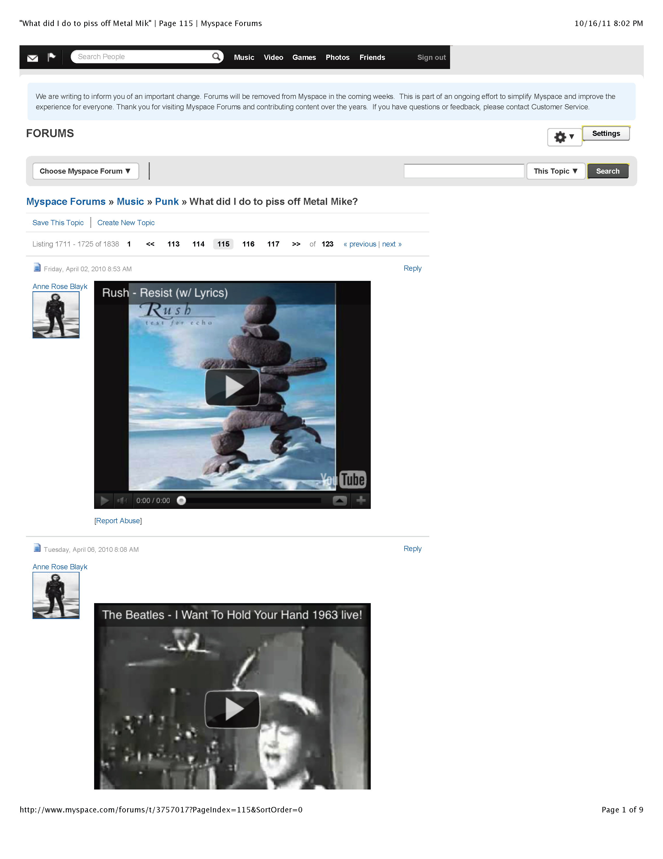 ./MySpace - 'What did I do to piss off Metal Mike' | Page 115 | Myspace Forums re Metal Mike Saunders_Page_1.png
